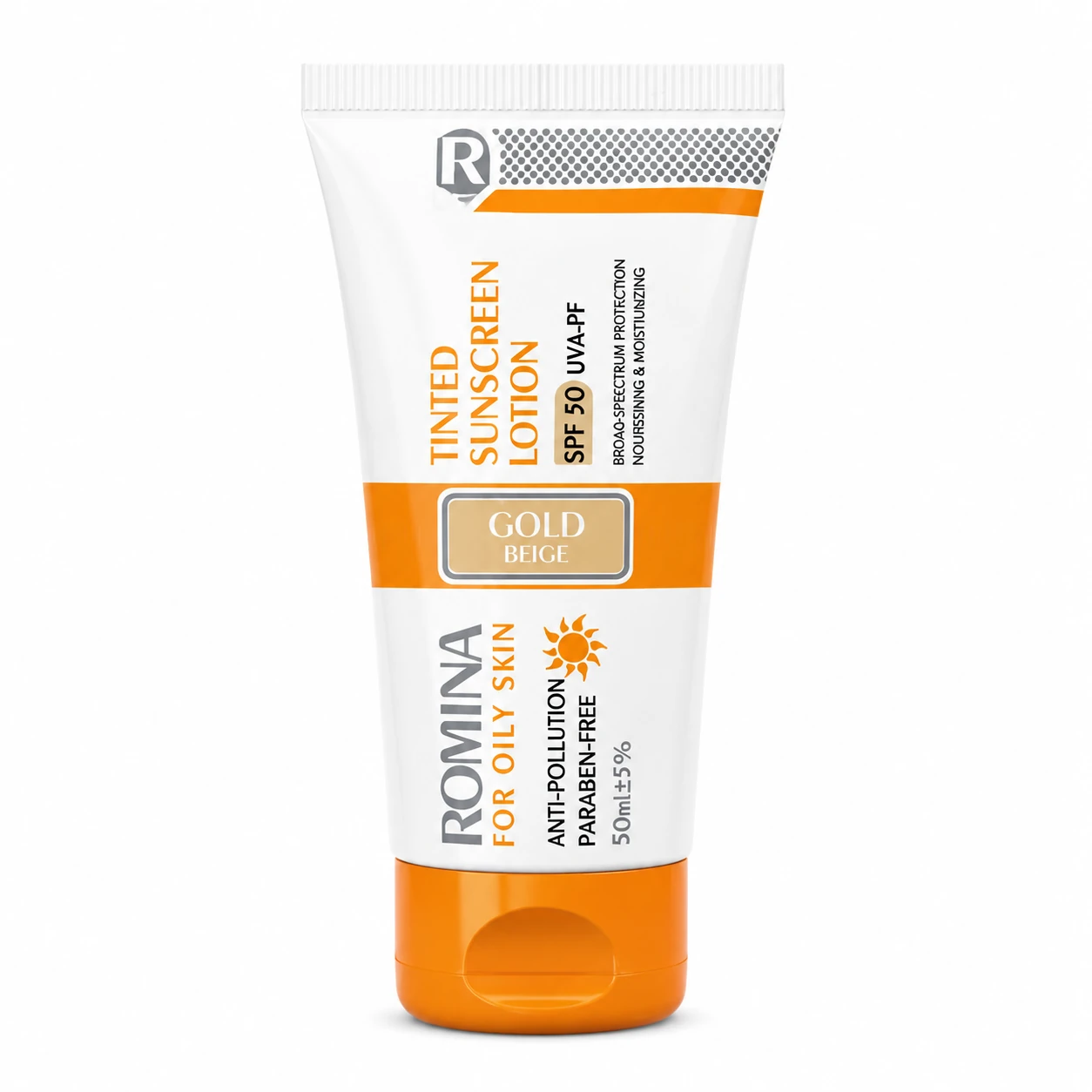لوسیون-ضدافتاب-رنگی-روشن-50-1.webp لوسیون ضد آفتاب رنگی روشن SPF50 حجم 50 میل رومینا - تصویر 1